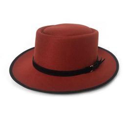 Wide Brim Hats Bucket Hats Felt Hat for Men Women Fedora Hat In Cowboy Style Fedora Hat with Buckle Y2404258KWC