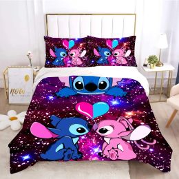 sets Anime Stitch Duvet Cover Comforter Cover Set Cute Bedding Set Gifts for Kids Boys Girls Home Decoration Queen King Full Size