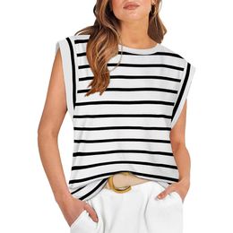 2024 Designer Summer Women's T-shirt T Skjortor Skjorta Tees Loose Solid Stripe Round Neck Ny Short Sleeve Tops Klädkläder