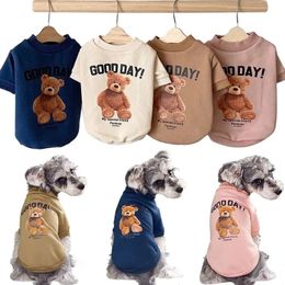 Dogs Winter Cute Clothes Puppy Warm Pullover Sweatshirt Bear Pattern Pet Jacket for Small Medium Dog Cat Coats Chihuahua Costume 240411