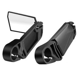 Accessories 1 Pair Sturdy Bike Handlebar Mirror Wide Angle Black Bike Rear View Mirror Universal Bike Handlebar Mirror