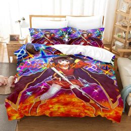 sets Megumin Konosuba Bedding Set Single Twin Full Queen King Size Bed Set Aldult Kid Bedroom Duvetcover Sets 3D Anime Bed Sheet Set