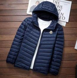 2024Mens designer Light down jacket winter jacket Monc puffer short glossy down jacket Hooded couples stylish and versatile bread suit solid color coats for men