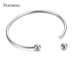 10pcslot Stainless Steel Minimalist Unisex Torque Cuff Bangle with Remove Beads Ends Charms Bracelet Bangles Gift SL02110 Y11261248557501