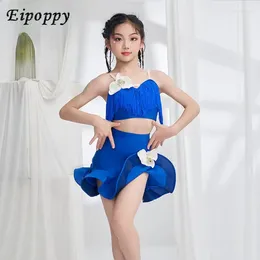 Stage Wear Latin Dance Clothes High Sense Girls Spring And Summer Watch Performance Practise Suit Tassel