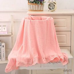 Blankets Swaddling 100% Organic Cotton Baby Wrap Gauze Ruffle Baby Blanket Newborn Security Muslin Swaddle Blanket