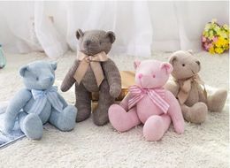 Creative knitting teddy bear figurines with movable joints, wholesale of plush toys for teddy bears, birthday gifts