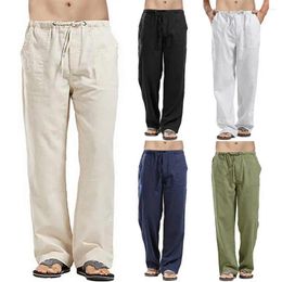 Men's Shorts Fashion Mens Linen Wide Pants Korean Trousers Oversize Sports Streetwear Male Spring Yoga Casual Men Clothing Sweatpants