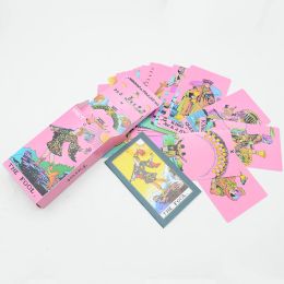 Games 12X7cm Luxury PVC Colourful Tarot Hot Stamping Waterproof Wear Resistant Chess Card Game Card Card Divination Manual