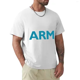 Men's Polos ARM Computer Logo T-shirt Funnys Blanks Cute Clothes Blacks Mens Plain T Shirts