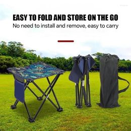 Camp Furniture One Pack Outdoor Car Portable Folding Stool Travel Camping Mini Fishing Barbecue Oxford Cloth Printed Small