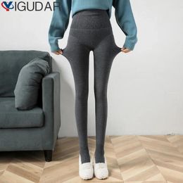 Women's Leggings Winter Stockings Warm Fleece Pantyhose Plush And Thickened High Waist Elasticity Slim Ropa Mujer Tights Hosiery