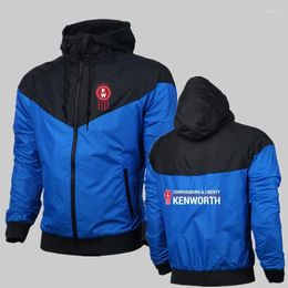 Men's Jackets 2024 Selling Kenworth Logo Print Custom Made Men Zipper Hoodie Jacket Cotton Quick Dry Hooded Casual Hip Hop Man Sportswear