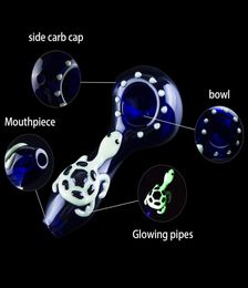 3quot Glow in the Dark Turtle Hand Spoon Pipe for Smoking011290402