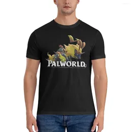 Men's T Shirts Men Adventure Palworld Games Pure Cotton Tops Funny Short Sleeve Round Neck Tees Printed T-Shirt