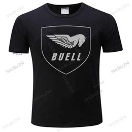 Men's T-Shirts mens summer high quty t shirt Buell Motorcycle Company Loose Size T Shirt unisex fashion crew neck t-shirt black T240425