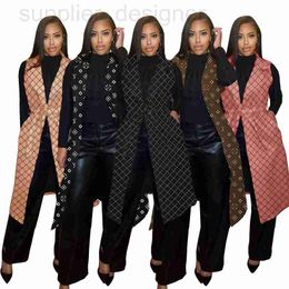 Women's Vests Designer DD0008 Autumn and Winter Fashionable Warm Double Layer med inre flip krage, bälte, ullvästjacka 0HD3