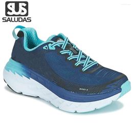 Casual Shoes SALUDAS Bondi 5 Running Lightweight Cushioning Cross-country Thick-soled Non-slip Outdoor Fitness Sneaker For Woman