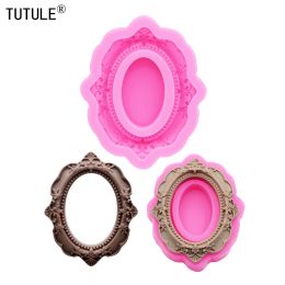 Moulds Photo frame diy resin mould frames Cake Decorating Tools Chocolate Cake Border Silicone Molds Kitchen Baking Moulds