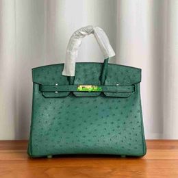 Bk 2530 Handbags Ostich Leather Totes Trusted Luxury Bags Special Price Ostrich Skin Platinum 25cm Wax Thread Hand Sewn Womens Genuine Leathe have logo HBHVEQ