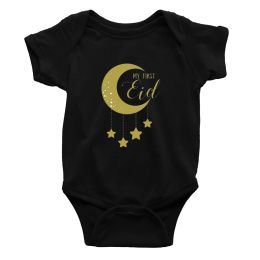 One-Pieces MY FIRST EID Baby Bodysuit Outfits Newborn Infant Jumpsuit Boy&Girls Simple Clothes 024Months