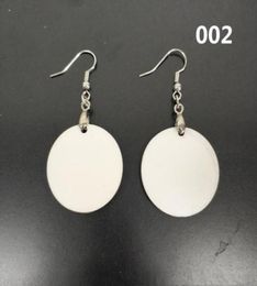 Craft Wooden Earring Personalised Custom Gift Sublimation Blank Ear Drop With Hook For Diy Heat Transfer Printing jllTxi gardenli1580490