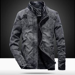 Autumn and Winter Jacket Mens Cotton Slim Fit Mens Retro Denim Jacket Long-sleeved Casual All-match Mens Jacket 240421