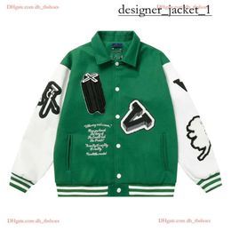 Louies Vuttion Designer Men Jacket Baseball Coat Uniform Trendy Warm Louies Jacket Sports Windbreaker Casual Zipper Vuttion Coats Men Women Jackets Clothing 7592