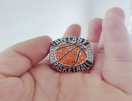 2019 silver custom fantasy league basketball orange Crystal stones basketball championship ring9626714