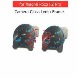 Cables for Xiaomi POCO F2 Pro Back Rear Camera Glass Lens with Frame Holder with 3M Glue Replacement Repair Spare Parts