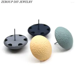 Stud Earrings ZEROUP Round Shape 4 Colors For Women Girl Fashion Lovely Ear Jewelry 10