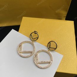 Luxury Fashion All Diamond Zircon Stone Designer Earring Sterling Silver Dangle Earrings Office Party Classical Light Diamond Earrings Anniversary Gift Jewelry
