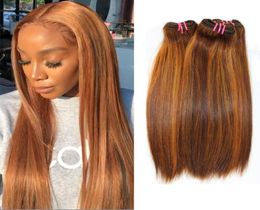 Super Double Drawn Human Hair Straight Funmi Bundles Mixed Colour Brazilian Virgin Human Hair Weaves 1022 inch8728276