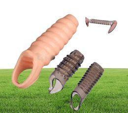 Massage Flesh Men Delay Lock Sperm Fine Male toy Penis Extender Sleeve Erection Enhancer Dick Cock Ring Sex Toys Intimate Goods4287561
