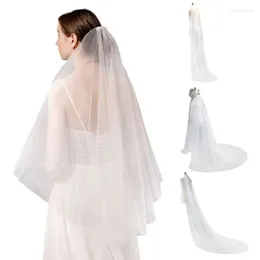 Bridal Veils Wedding Dress Accessories Veil Simple For Extra Long Trailing Nude Yarn P