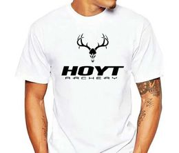 Men's T-Shirts New Hoyt Archery MenS T-Shirt Black And White C Humorous Tee Male Brand Teeshirt Men Summer T shirts T240425