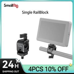 Accessories SMALLRIG 15mm Rod Clamp Rail Connector RailBlock with 1/4" Thread Hole to Attach Camera Microphones/Sound Recorders 860