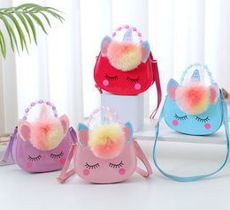 Children's Bag Flashing mini Princess Purse Girls shoulder crossbody HandBag Girls Bead Tote bags