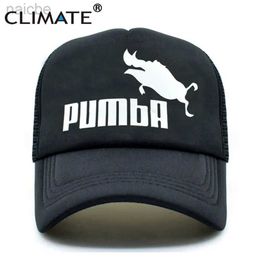 Caps Hats CLIMATE Funny Pumba Trucker Cap Hakuna Matata Hat Men Baseball Caps Cool Summer Mesh Trucker Cap Hat for Adult Kid d240425