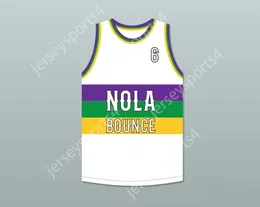 CUSTOM ANY Name Number Mens Youth/Kids HOT BOY RONALD 6 NOLA BOUNCE WHITE BASKETBALL JERSEY TOP Stitched S-6XL