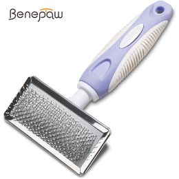 Combs Benepaw Professional Dog Brush Massages Particle Ergonomic Antislip Pet Grooming Slicker Comb Removes Tangles Dander Loose Hair