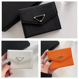 Keychains Card Case Triangle Key Pouch Holders Luxury Designer Pocket Organizer Keychain Womens Coin Purses Mens Vintage Passport Leather