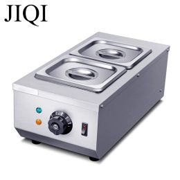 Processors JIQI Chocolate melting pots commercial double hot chocolate dipping melting machine cylinder electric warmer melter 2 Lattices