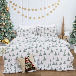 sets Christmas Tree Bedding Set Green color Duvet Cover Queen Sizes Single Twin Double King Size Home Textiles 3pcs Dropship