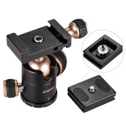 Accessories Andoer Q30 Tripod Ball Head Max. Load 5KG with 1/4 3/8 Inches Screw Hole Quick Release Plate for Smartphone Camera Tripod