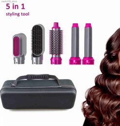 Curling Irons 5-in-1 electric hair dryer comb brush curler detachable kit straight iron Q240425