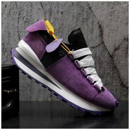 Casual Shoes 2024 Fashion Causal Flats Breathable Cattle Reverse Wool Loafers For Men Walking Sports Sneakers