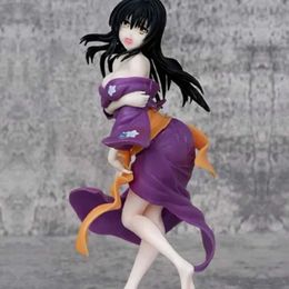 Action Toy Figures 19.5cm Anime Sexy Kawaii Girl Kotegawa Yui Action Bathrobe Figure Series Character Ornaments Collection Desktop Display Gift Toy Y24042560P2