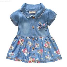 Girl's Dresses New Summer Baby Girls Clothes Children Cute Fashion Short Sleeved Dress Toddler Casual Costume Infant Outfits Kids SportswearL2404