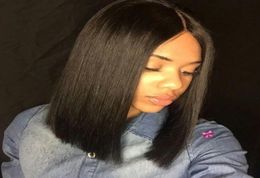 150 density short bob wigs for women black 13x4 peruvian straight bob lace front human hair wigs wonder girl non remy7469448